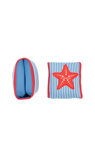 Braçadeiras de natação - Azul-celeste e vermelho