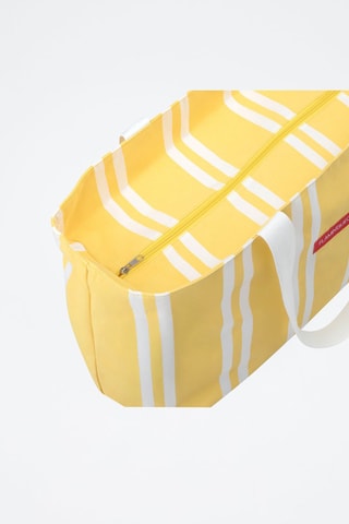 Mala shopper de praia - Branco e amarelo