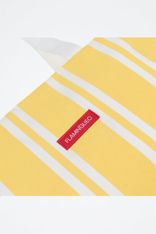 Mala shopper de praia - Branco e amarelo