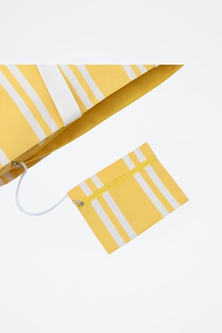 Mala shopper de praia - Branco e amarelo