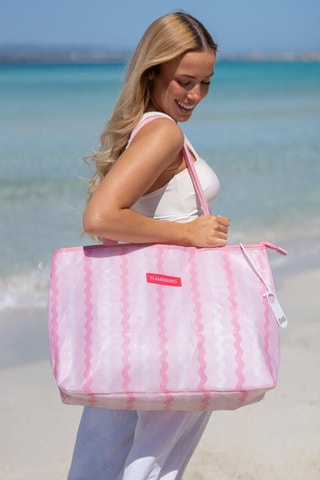Mala shopper de praia isotérmica - Rosa - Rosa