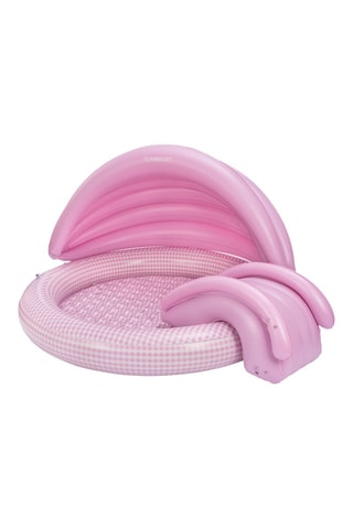 Piscina insuflável com escorrega - 195 x 195 x 115 cm - A partir dos 3 anos