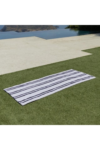 Toalha para rede de descanso - 180 x 76,5 cm - Azul e branco
