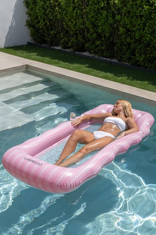 Colchão de piscina insuflável com toldo - 98 x 190 x 17 cm
