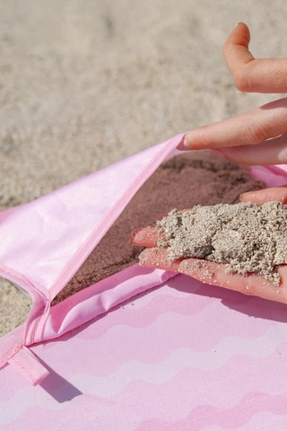 Toalha de praia com toldo - Rosa - 78 x 165 x 60 cm - Rosa