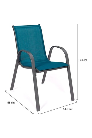 6 chaises de jardin - 51,5 x 68 x 84 cm