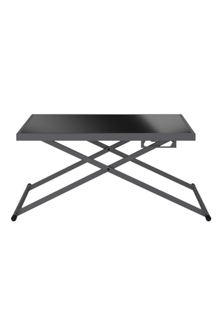 Table à manger relevable en verre Oleg - 100 x 60 x 50/64/74,5 cm