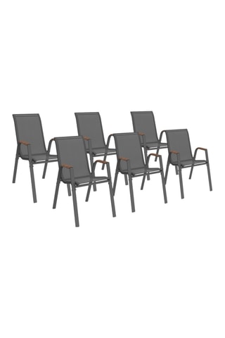 6 chaises de jardin Ozéa - 51 x 84 x 68 cm