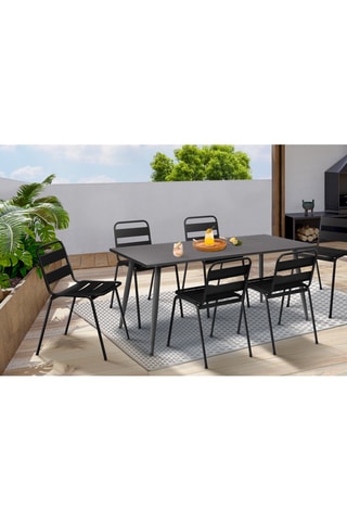 6 chaises de jardin empilables - 44 x 45 x 76 cm