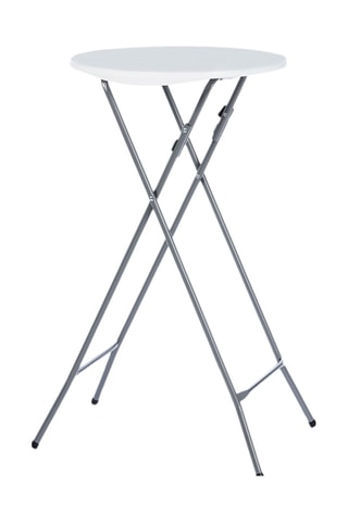 2 tables hautes pliables avec housse - 128 x 6,5 x 60 cm