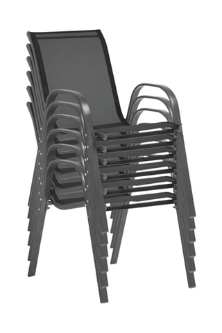 6 chaises de jardin empilables - 51,5 x 68 x 84 cm
