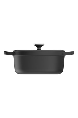 Cocotte ovale en fonte d’acier émaillée Graphite - 27 x 22 cm - 4,80 l