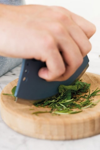 Coupe herbes - Acier inoxydable et bambou