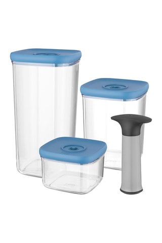 3 boîtes de conservation sous-vide et 1 pompe à vide