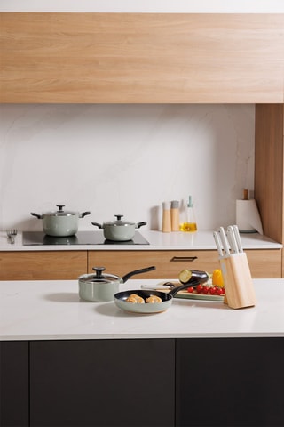 Batterie de cuisine revêtement céramique Glints Sage - 7 pièces
