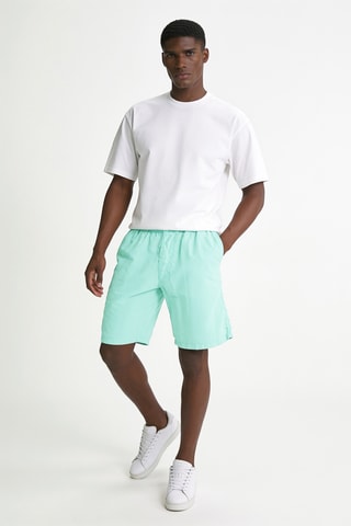 Short regular fit de lino - Verde claro