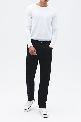 Pantalón regular fit - Negro