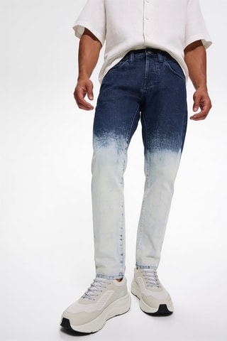 Vaquero regular fit dip-dye - Azul oscuro