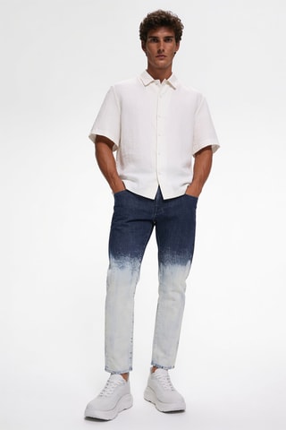 Vaquero regular fit dip-dye - Azul oscuro