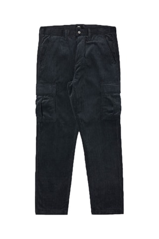 Pantalón regular fit de pana - Negro