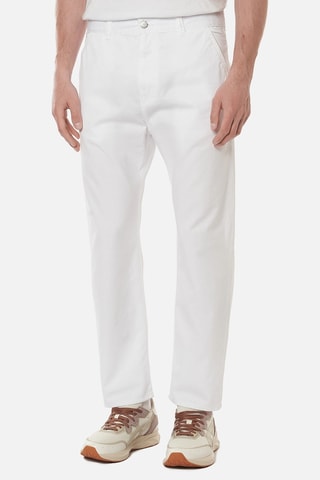 Pantalón regular fit de tiro alto Universe - Blanco