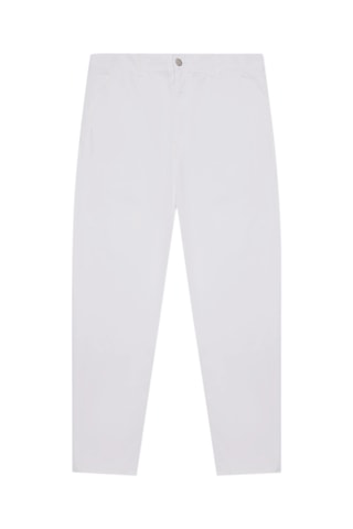 Pantalón regular fit de tiro alto Universe - Blanco