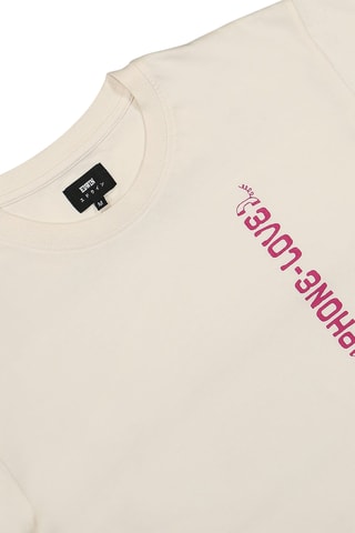 Camiseta regular fit Phone Love - Blanco