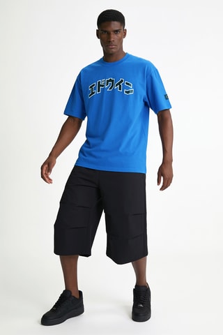 Camiseta regular fit Katakana - Azul eléctrico