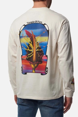 Camiseta regular fit Temple of Flora - Crudo