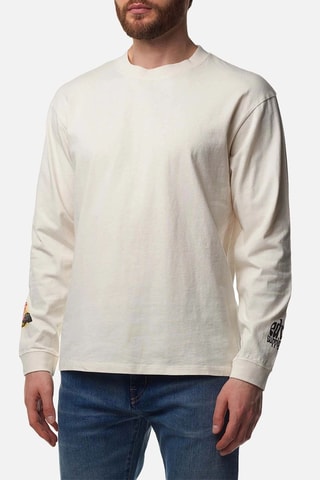 Camiseta regular fit Temple of Flora - Crudo