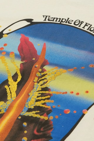 Camiseta regular fit Temple of Flora - Crudo