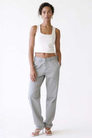 Pantalón chino regular fit - Gris jaspeado