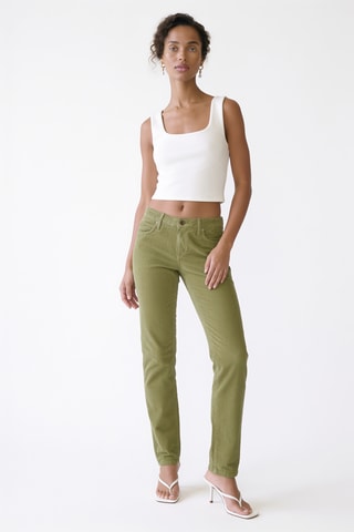 Pantalón slim fit de pana - Mostaza