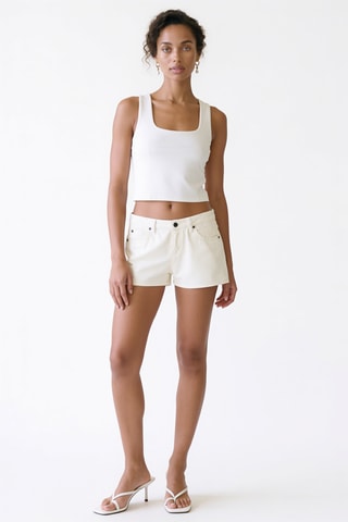 Short vaquero - Blanco