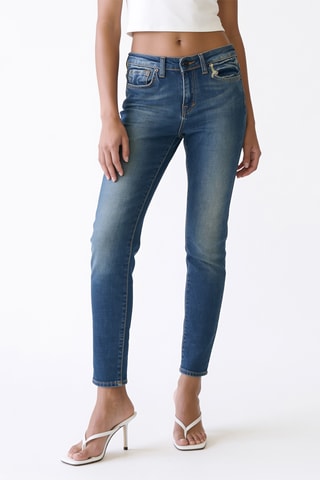 Vaquero slim fit 7/8 Bonnie - Azul