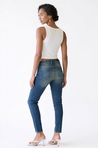 Vaquero slim fit 7/8 Bonnie - Azul