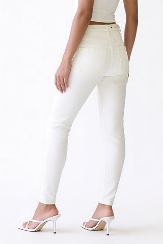Vaquero skinny fit de tiro alto - Blanco