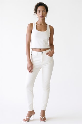 Vaquero skinny fit de tiro alto - Blanco