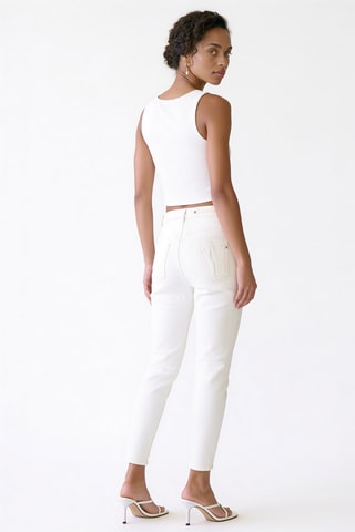 Vaquero skinny fit de tiro alto - Blanco