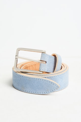 Cinturón de piel nobuk bovina - Azul claro