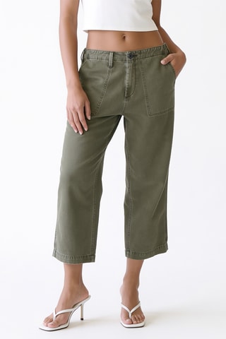 Pantalón wide leg - Verde oliva