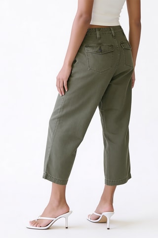 Pantalón wide leg - Verde oliva