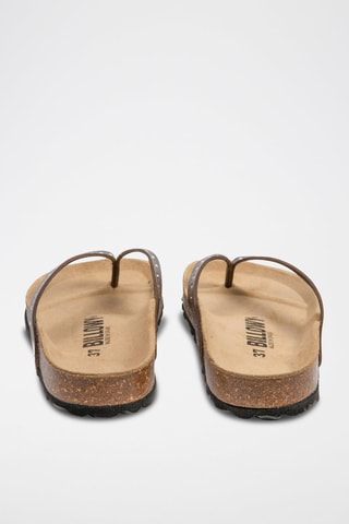Infradito in pelle - Marrone