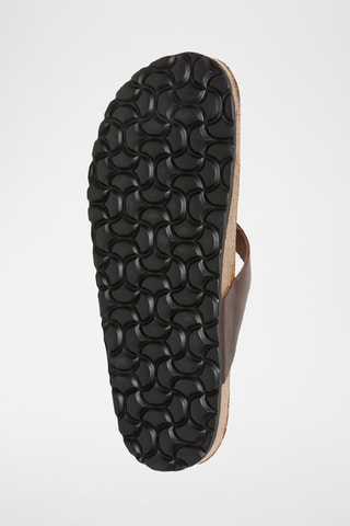 Infradito in pelle - Marrone