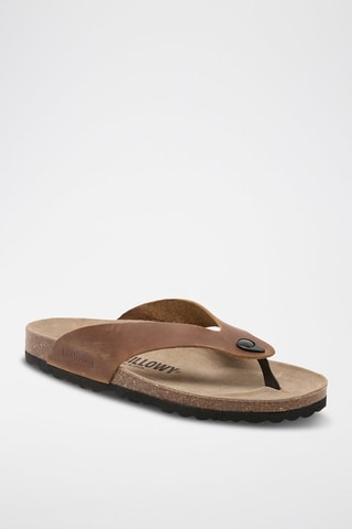 Infradito in pelle - Marrone