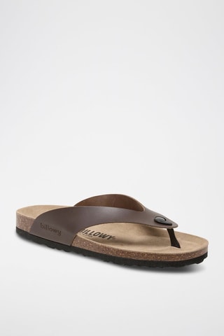 Infradito in pelle - Marrone