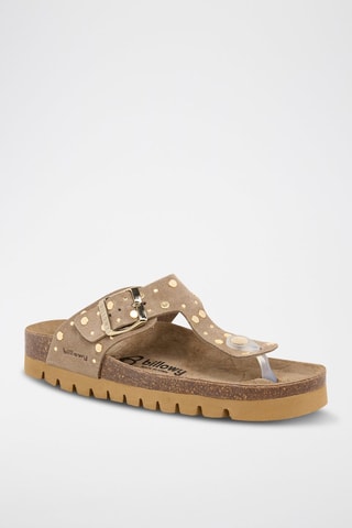 Infradito in pelle scamosciata - Marrone
