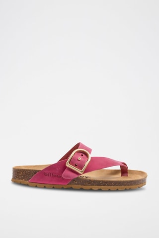 Ciabatte in pelle scamosciata - Fucsia