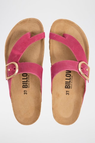 Ciabatte in pelle scamosciata - Fucsia