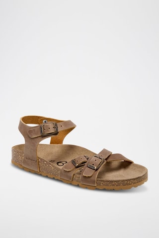 Sandali in pelle - Marrone